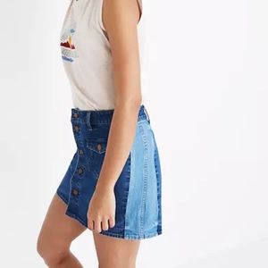 Madewell Pieced Straight Denim Stretch Skirt 27